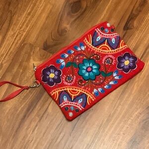 Colorful Embroidered Clutch